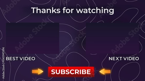 Thanks for watching. Topographic background. Youtube end screen 4k video