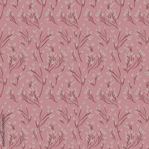 Botanical Bliss seamless vector pattern