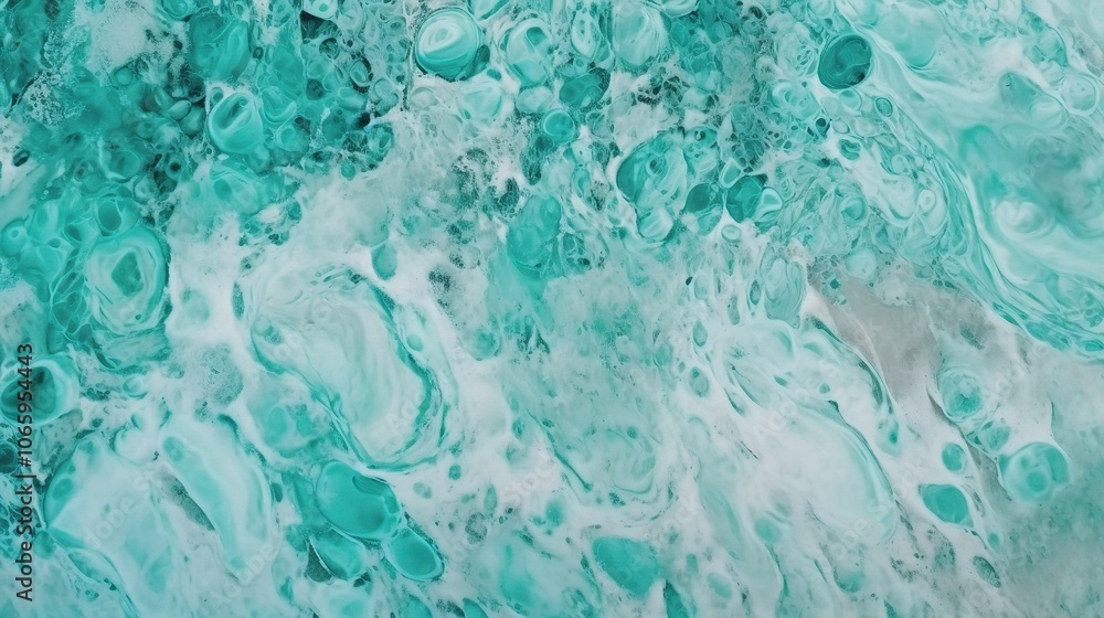 Obraz premium Turquoise Abstract Fluid Art Background