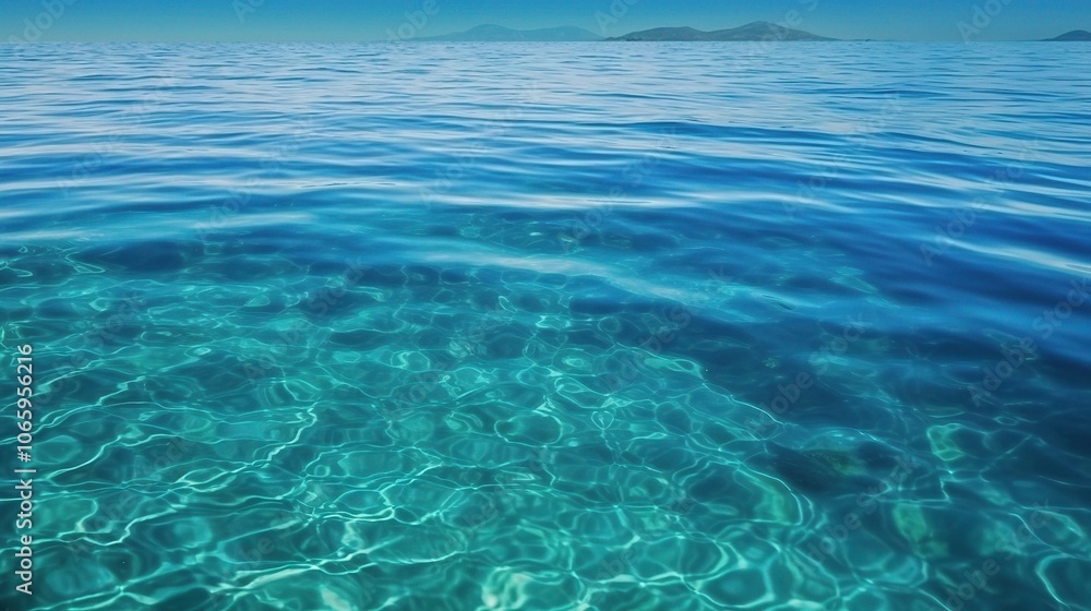 Obraz premium Tranquil Clear Blue Ocean Water Surface