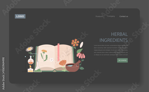 homeopathy. Flat Vector Illustration