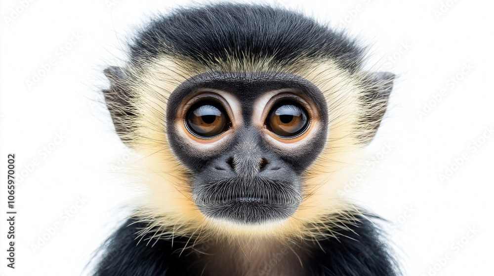 Fototapeta premium close up of a monkey isolated on white background