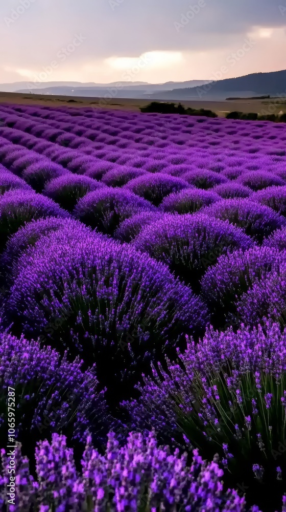 Obraz premium A close-up of lavender plants with a copy space.