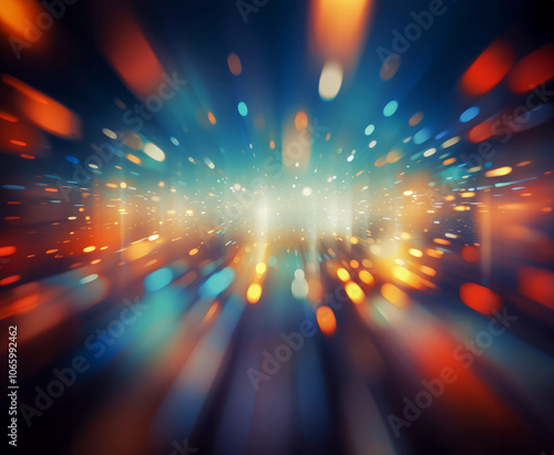 Dynamic Abstract Background with Colorful Light Streaks