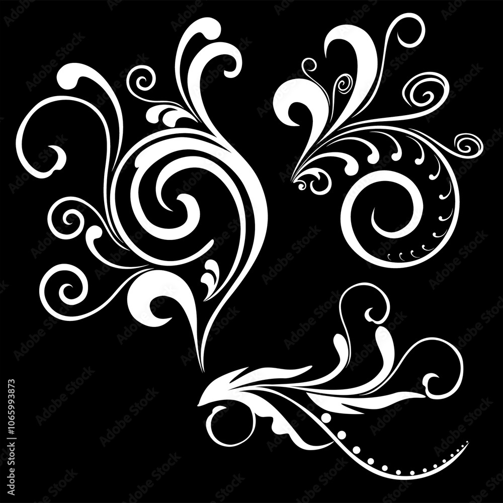 Fototapeta premium Beautiful Floral Design Elements