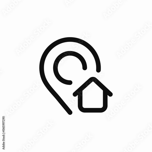 house location icon sign vector