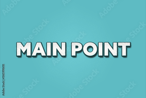 Fototapeta Main Point