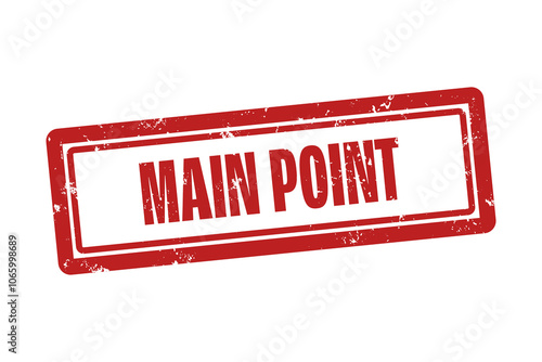 Obraz na plátně Main Point . A red stamp isolated on white background.