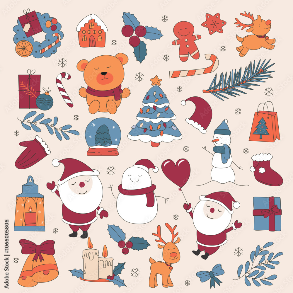 Fototapeta premium Christmas and New Year decorations