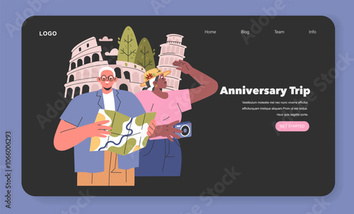Personal Celebrating. Flat Vector Illustration