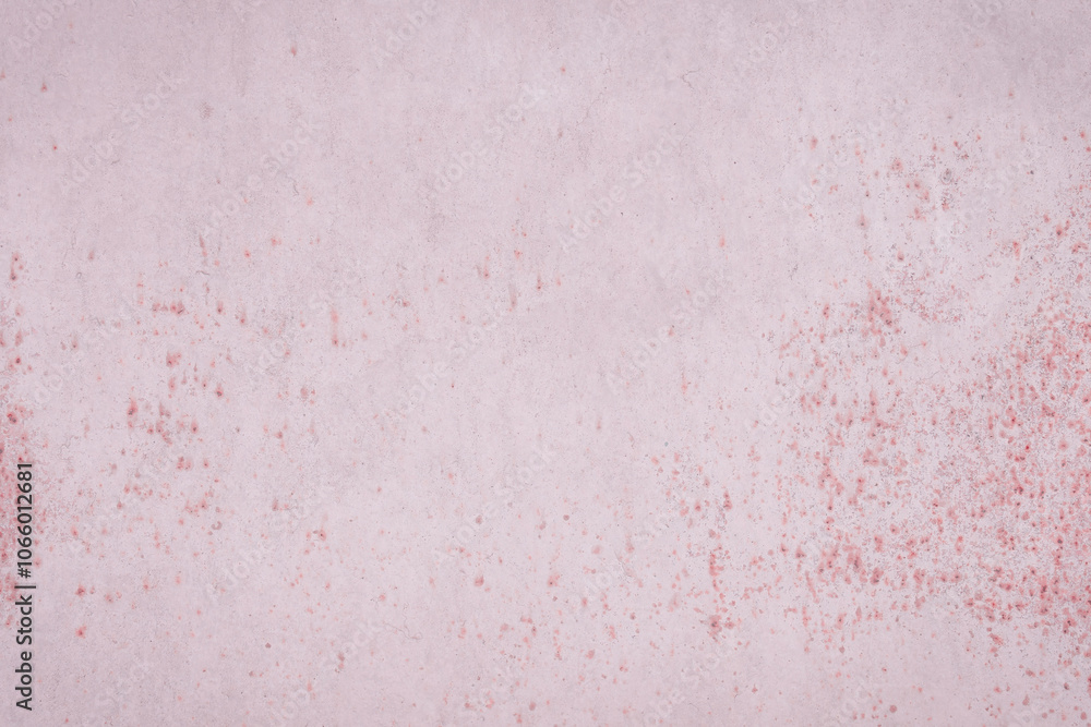 Fototapeta premium Fragment of a rusty grunge surface. Dark red background color. Scuffs and peeling of old paint. Scratches and traces of a welding seam.