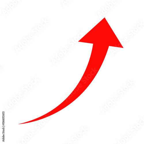 斜め上に上昇する矢印