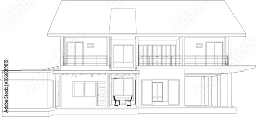 3D illustration of residential project