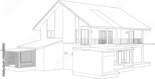 3D illustration of residential project