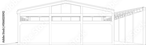 3D illustration of industrial project