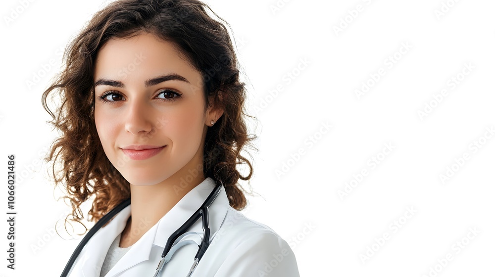 Female doctor portrait isolated on white background Female doctor portrait isolated on white background