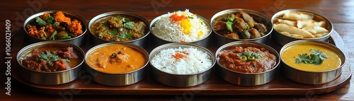 Wallpaper Mural Explore a vibrant array of authentic indian dishes served in traditional tiffin containers for a culinary journey Torontodigital.ca