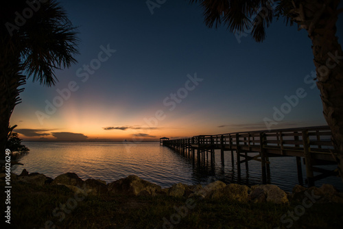 Sunrise at Rotary Riverfront Park, Titusville, Florida