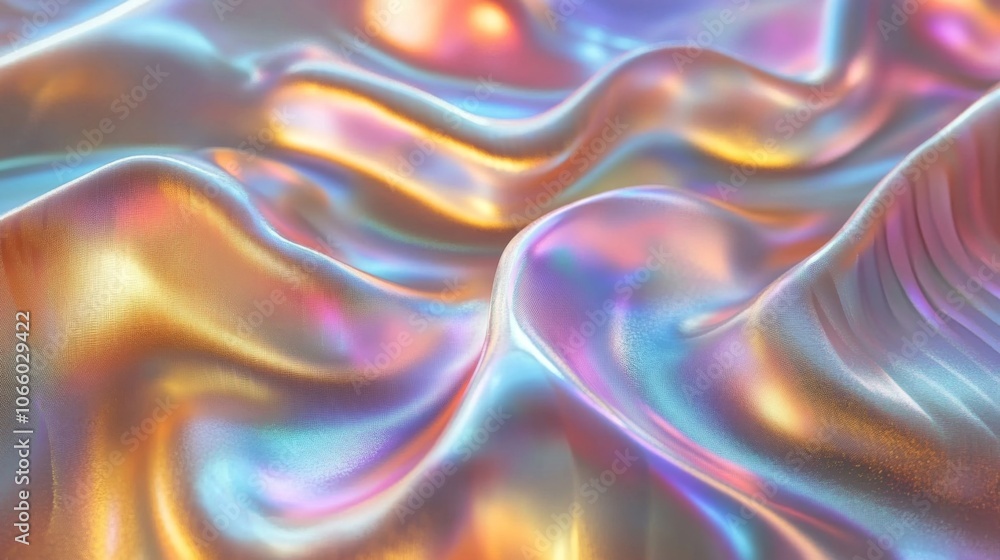 Obraz premium Abstract iridescent fabric with a textured surface