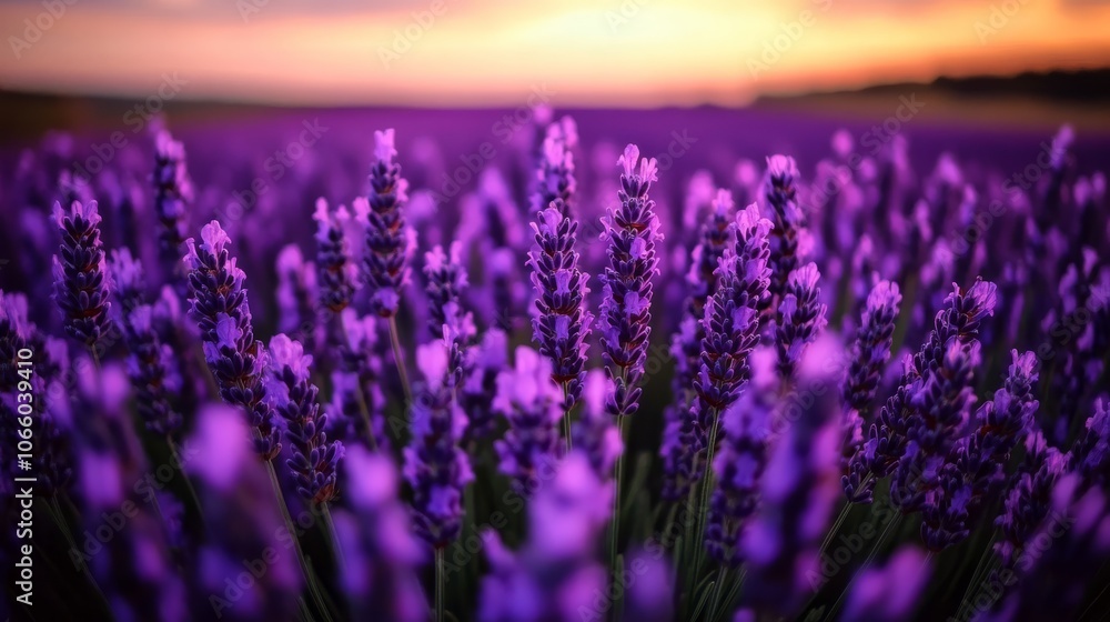 Obraz premium A close-up of lavender flowers with a blurred background.