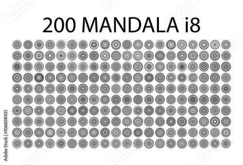 various mandala collections - 200 set yoga pattern