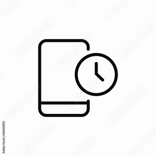 phone timer icon sign vector