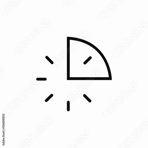 quarter time icon sign vector