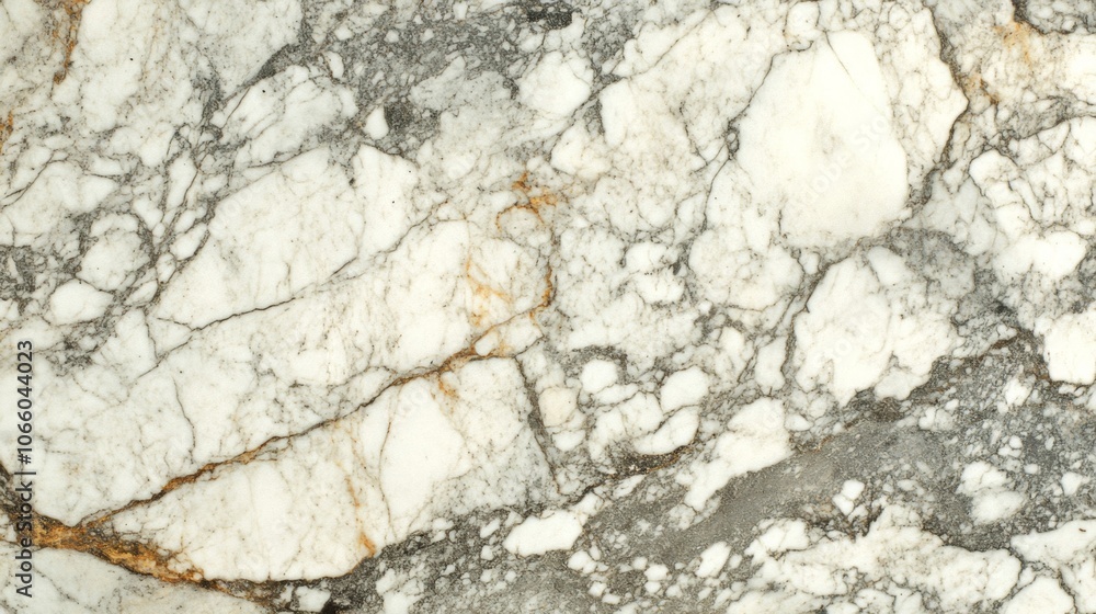 Fototapeta premium White Marble Surface with Gray and Gold Veins