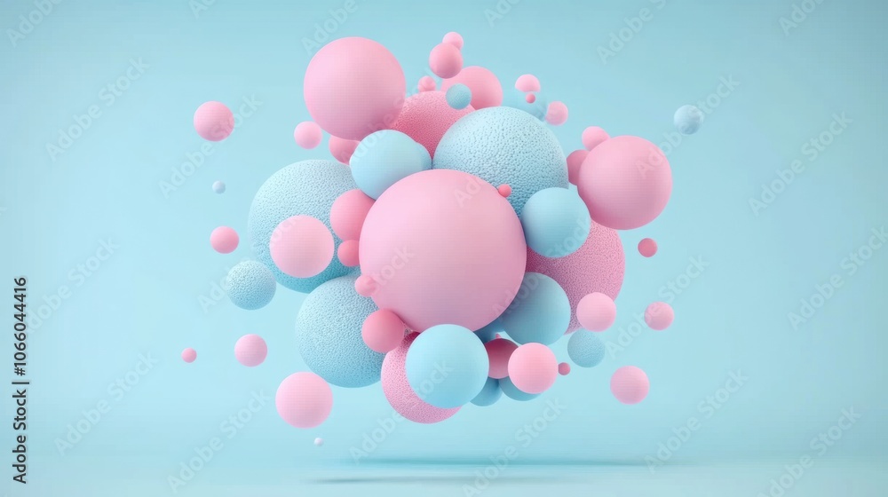 Colorful Abstract Shapes in Soft Pastel Background Colorful Abstract Shapes in Soft Pastel Background