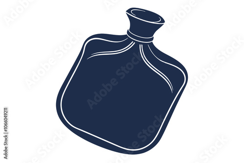 Hot water bottle vector art illustration 