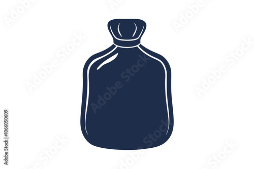Hot water bottle vector art illustration 