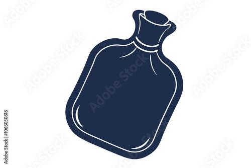 Hot water bottle vector art illustration 