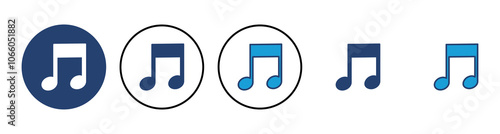 Music icon vector. note music icon vector