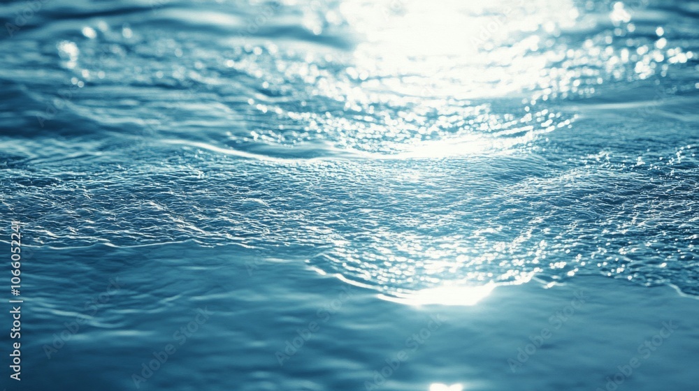 Obraz premium Close-Up of Rippling Water with Glimmering Sunlight