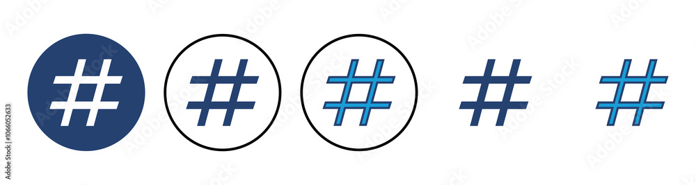 Obraz premium Hashtag icon vector. hashtag symbol