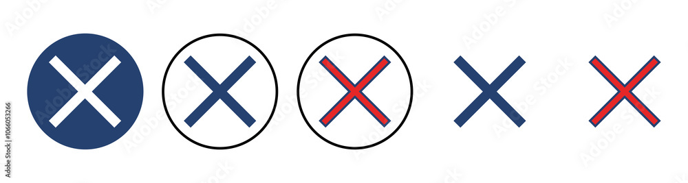 Obraz premium Close vector icon. Delete icon vector. cross sign