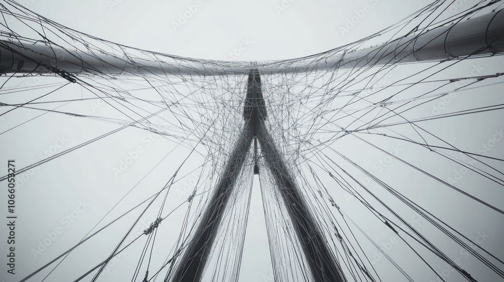 Fototapeta premium Abstract Structure of Cables