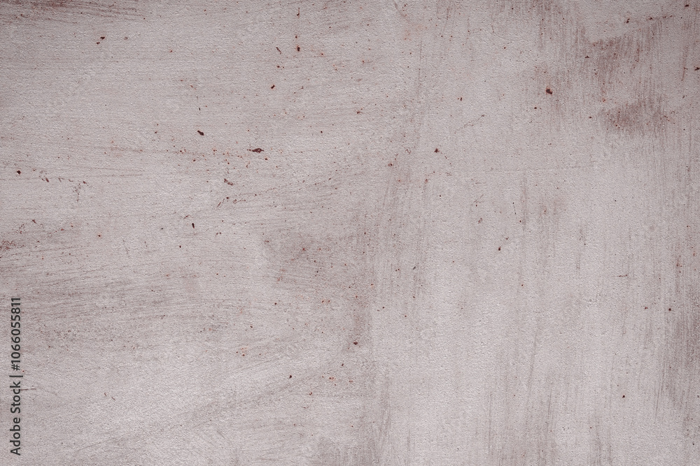 Fototapeta premium Fragment of a rusty grunge surface. Orange-brown background color. Scuffs and peeling of old paint. Scratches and traces of a welding seam.