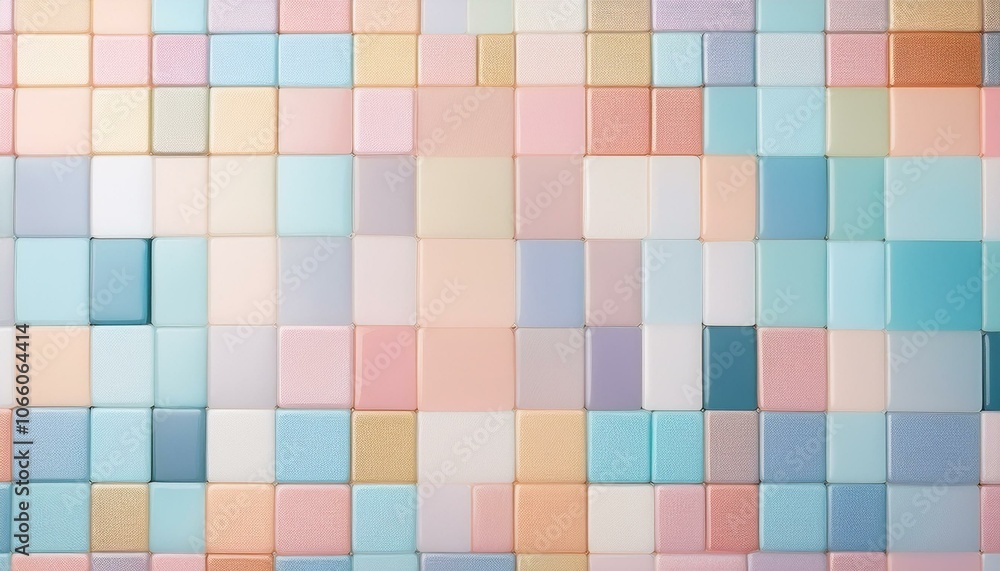 Pastel colored tile wall Pastel colored tile wall