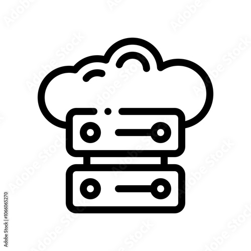 cloud computing line icon