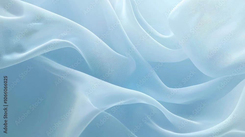 Obraz premium Abstract Light Blue Fabric Texture with Subtle Waves and Lines