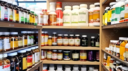 Wallpaper Mural Exploring a well-stocked health supplement aisle in a local nutrition store Torontodigital.ca