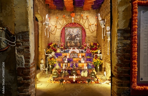 Dia de Muertos or Day of the Dead Festivities in Oaxaca, Mexico