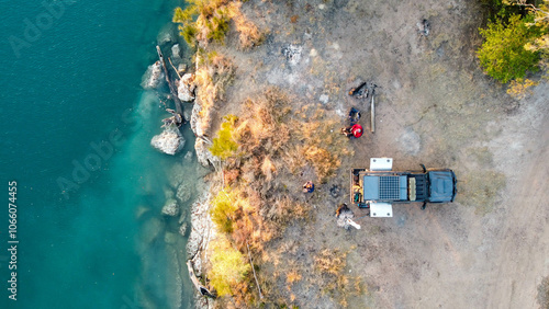 Beach camping in a 4wd