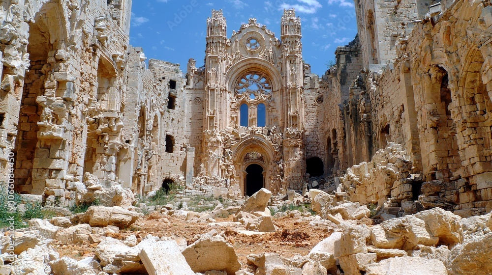 Majestic Ruins of a Medieval Castle
