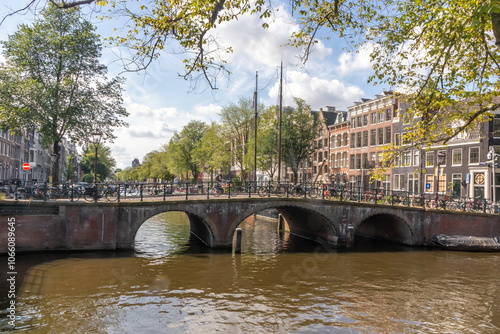 Bridge over the Keizersgracht, Amsterdam, Netherlands photo