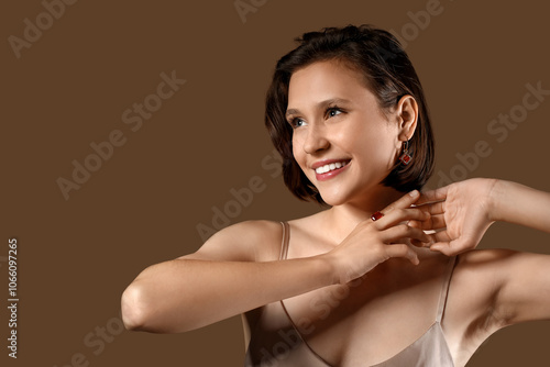 Beautiful young happy woman...