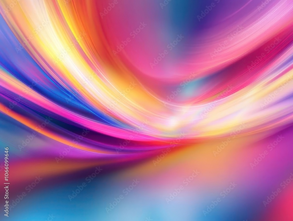 Obraz premium Abstract motion blur with vibrant colors, dynamic movement, soft lighting, sleek modern design