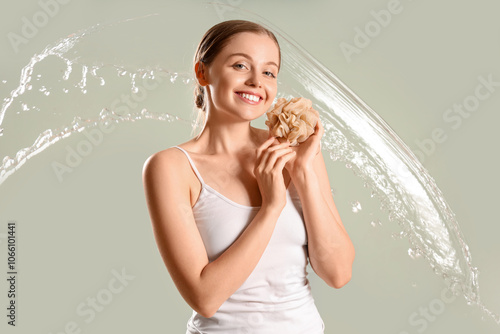 Beautiful young woman with ...