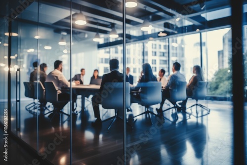 Conference Room Meeting of Diverse Group - Business  Management  and Collaboration